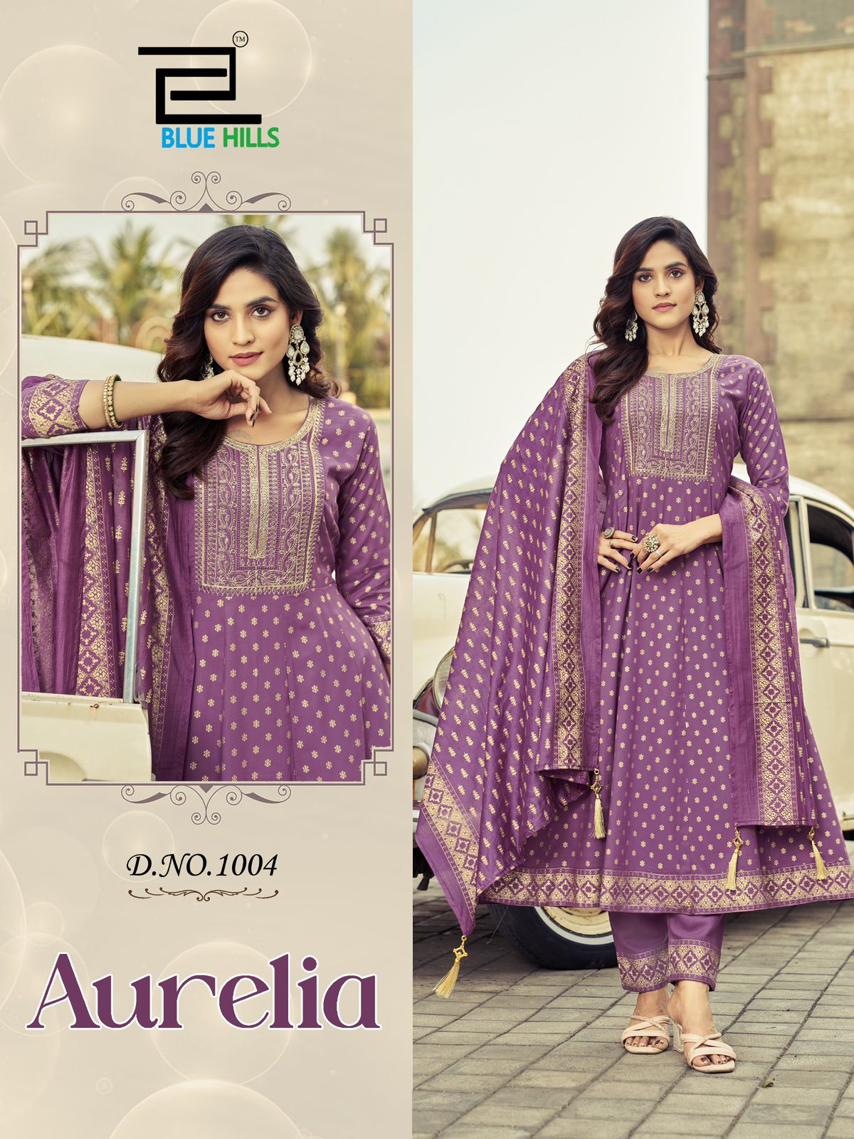 Aurelia By Blue Hills Rayon Foil Printed Kurti With Bottom Dupatta Wholesale Online